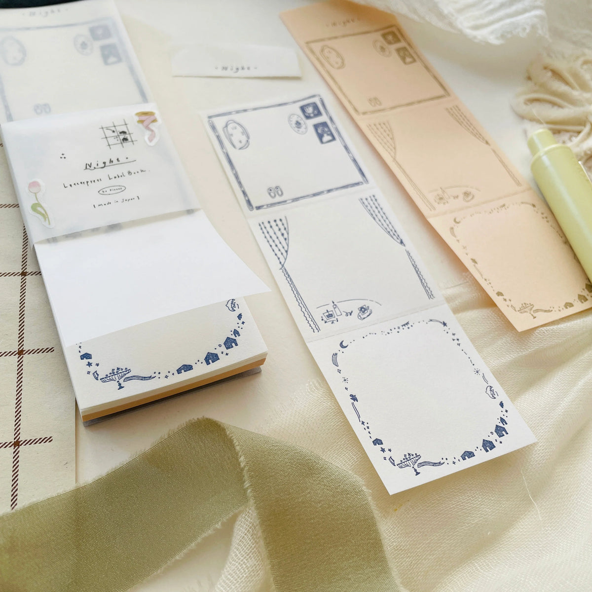 Niconeco Zakkaya - Notepad - Letterpress Label Book Night