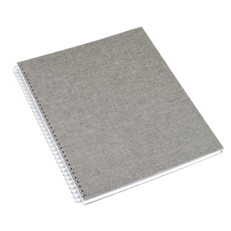 Bookbinders Design - Notebook - Wire-O - Hard - Extra Large - Light Grey