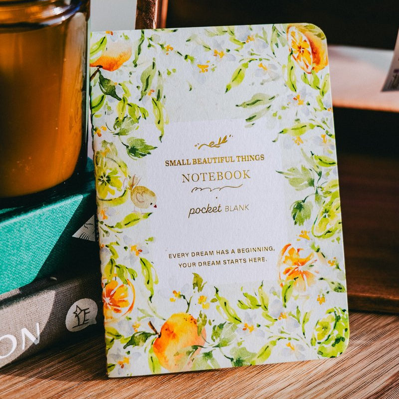 Meow Illustration - Notebook - Wild Orange Blossoms