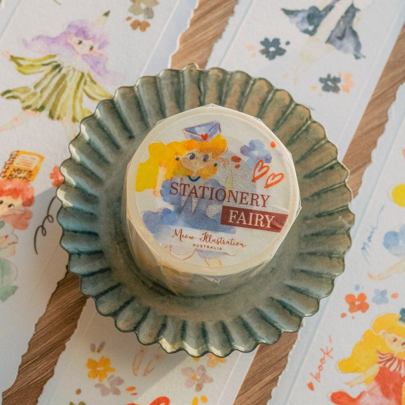 Meow Illustration - Washi Tape - Stationery Fairy