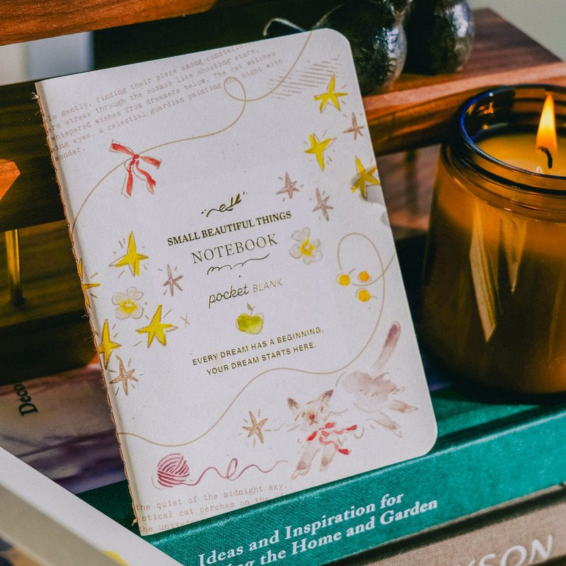 Meow Illustration - Notebook - Starry Night