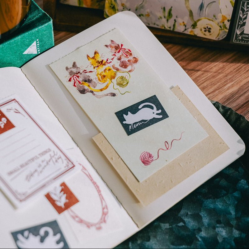 Meow Illustration - Notebook - Starry Night