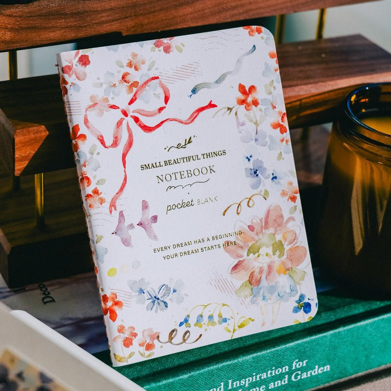 Meow Illustration - Notebook - Flower Girl Peach