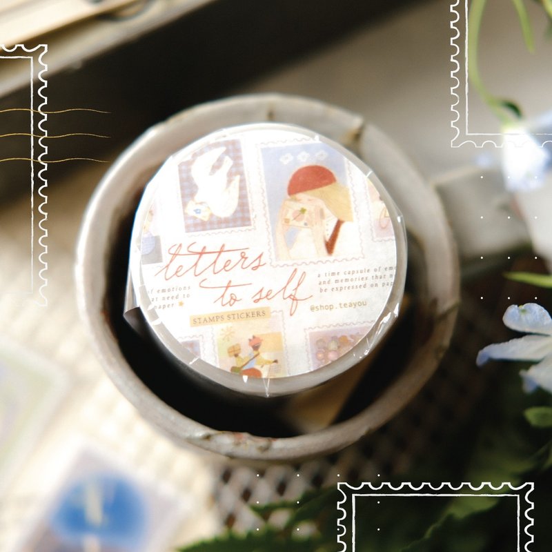 TeaYou - Washi Tape - Letters to Self (Matte PET) With Silver Foil