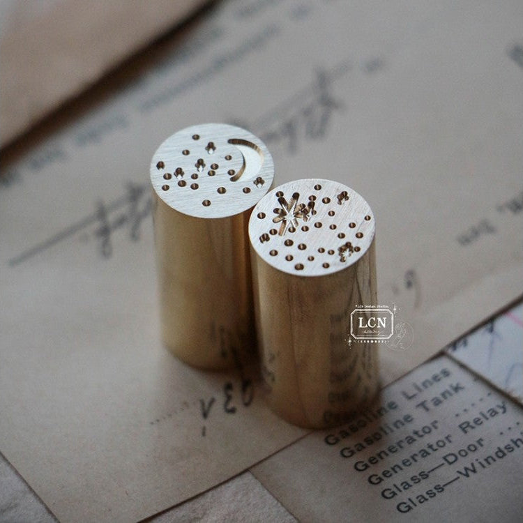 LCN Design Studio - Wax Seal Stamp Set - Star And Moon (Double-Sided)