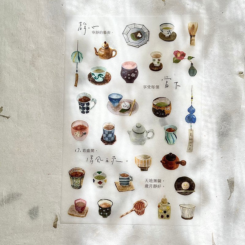 Pion - Planner Sticker - Tea House