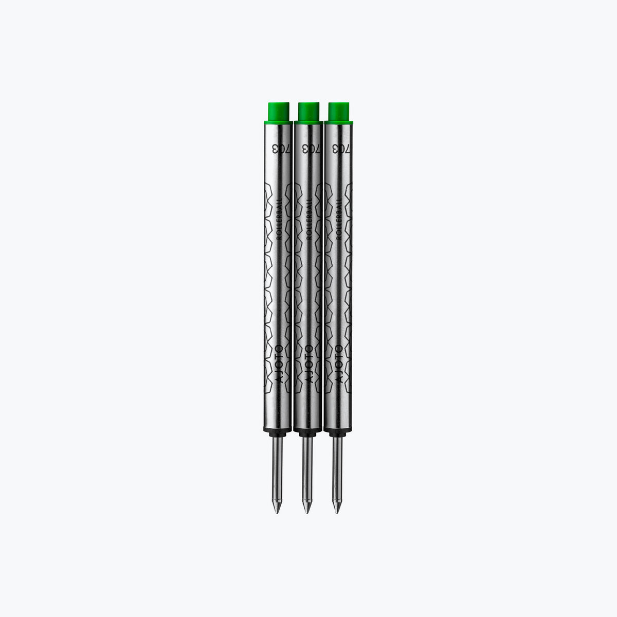 Ajoto - Rollerball Refills - Green - Pack of 3