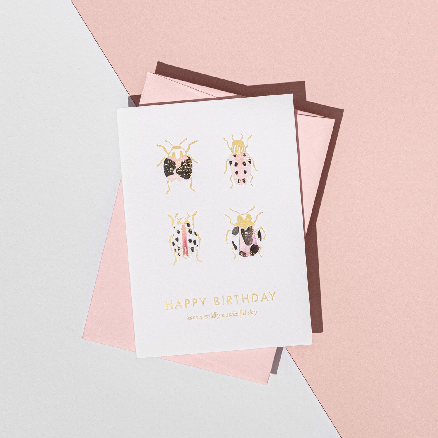 À L'aise - Card - Happy Birthday (Moth - Pink Envelope)
