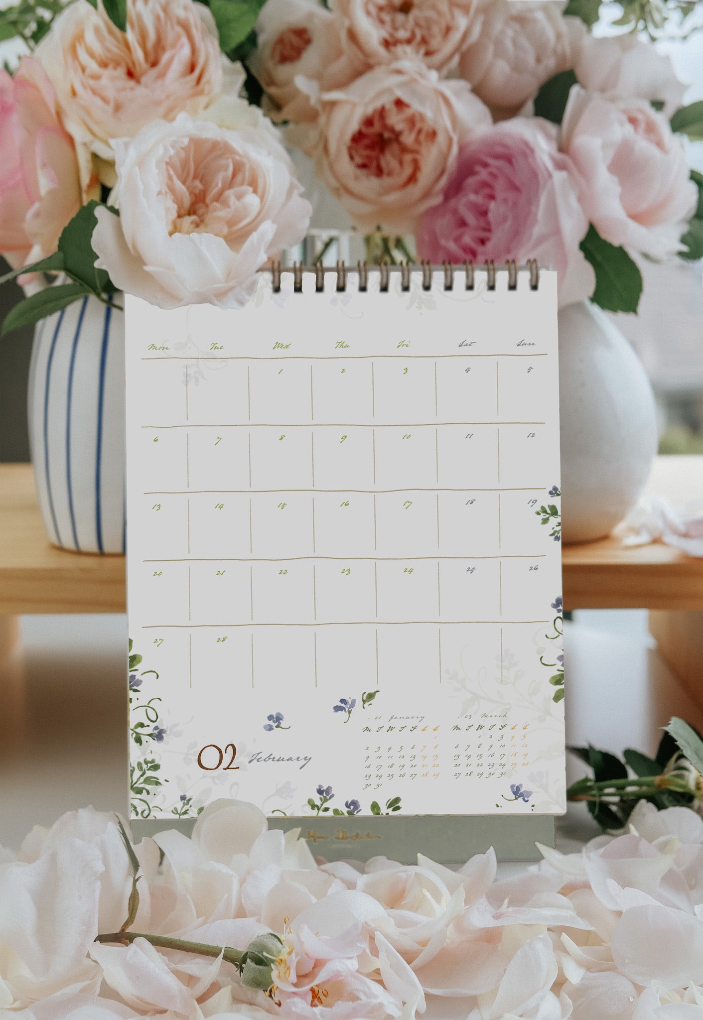 Meow Illustration - 2023 Diary - Weekly Planner - A Seed of Hope