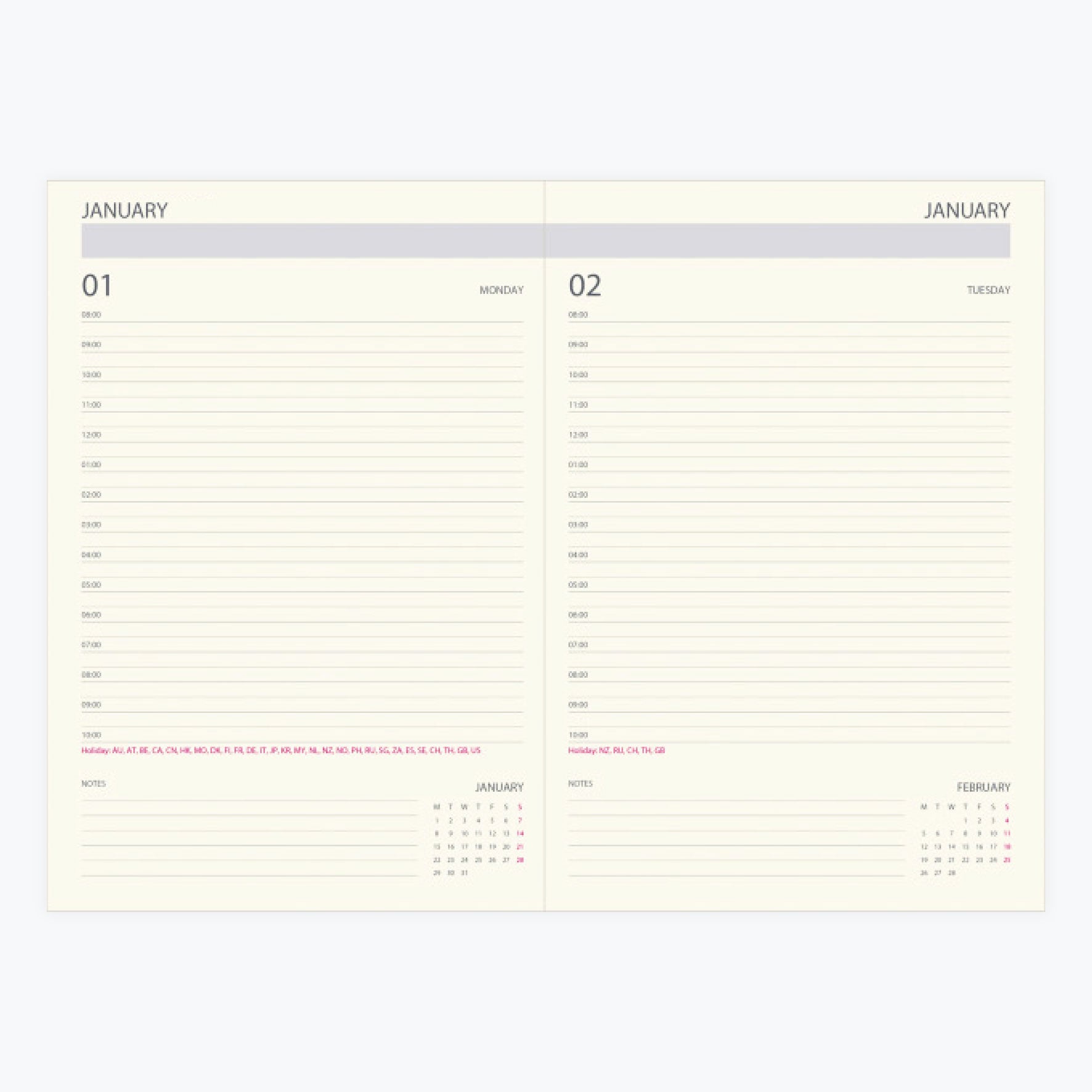 Daycraft - 2023 Diary - Signature - A5 - Purple