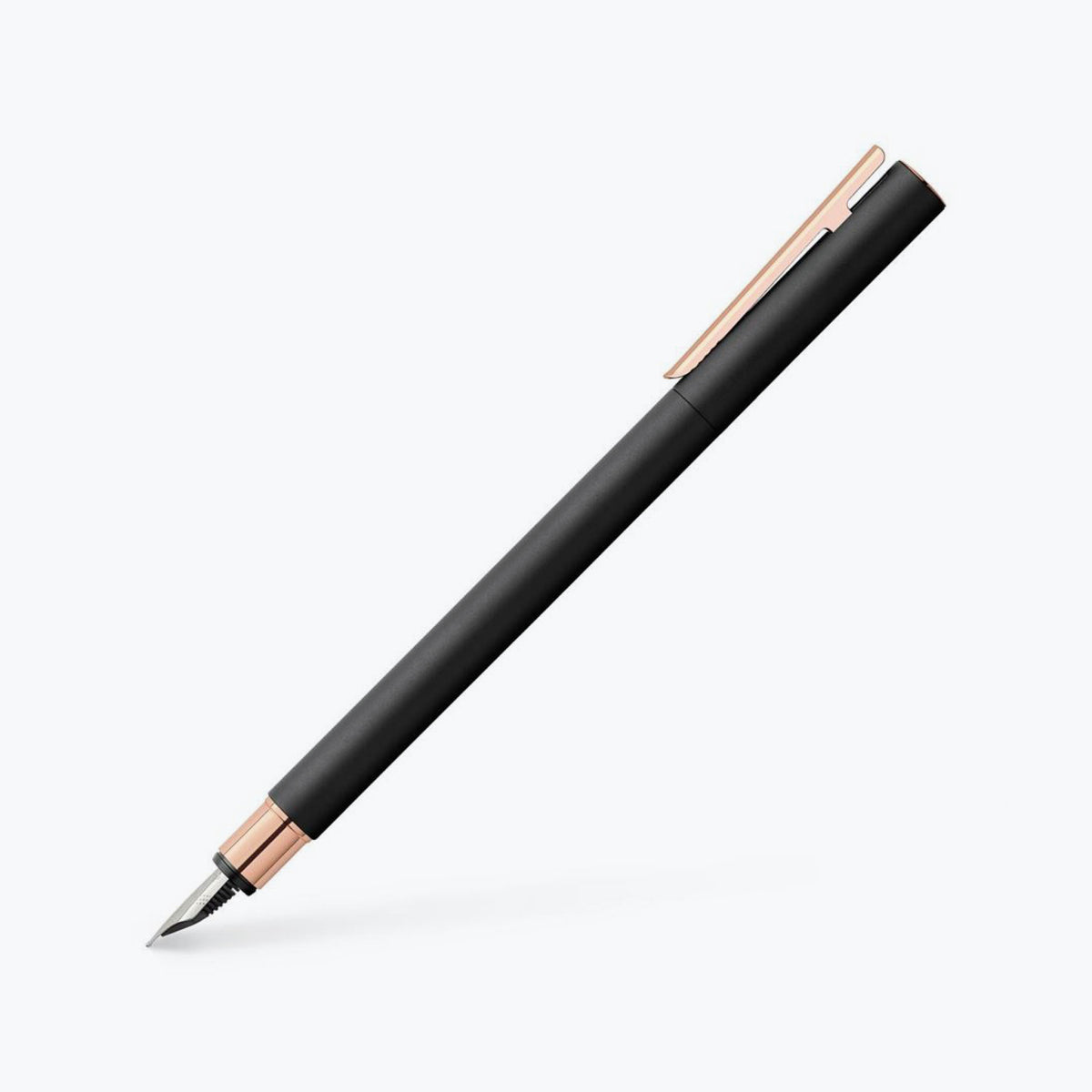 Faber-Castell - Fountain Pen - Neo Slim - Matte Black (Rose Gold Trim)