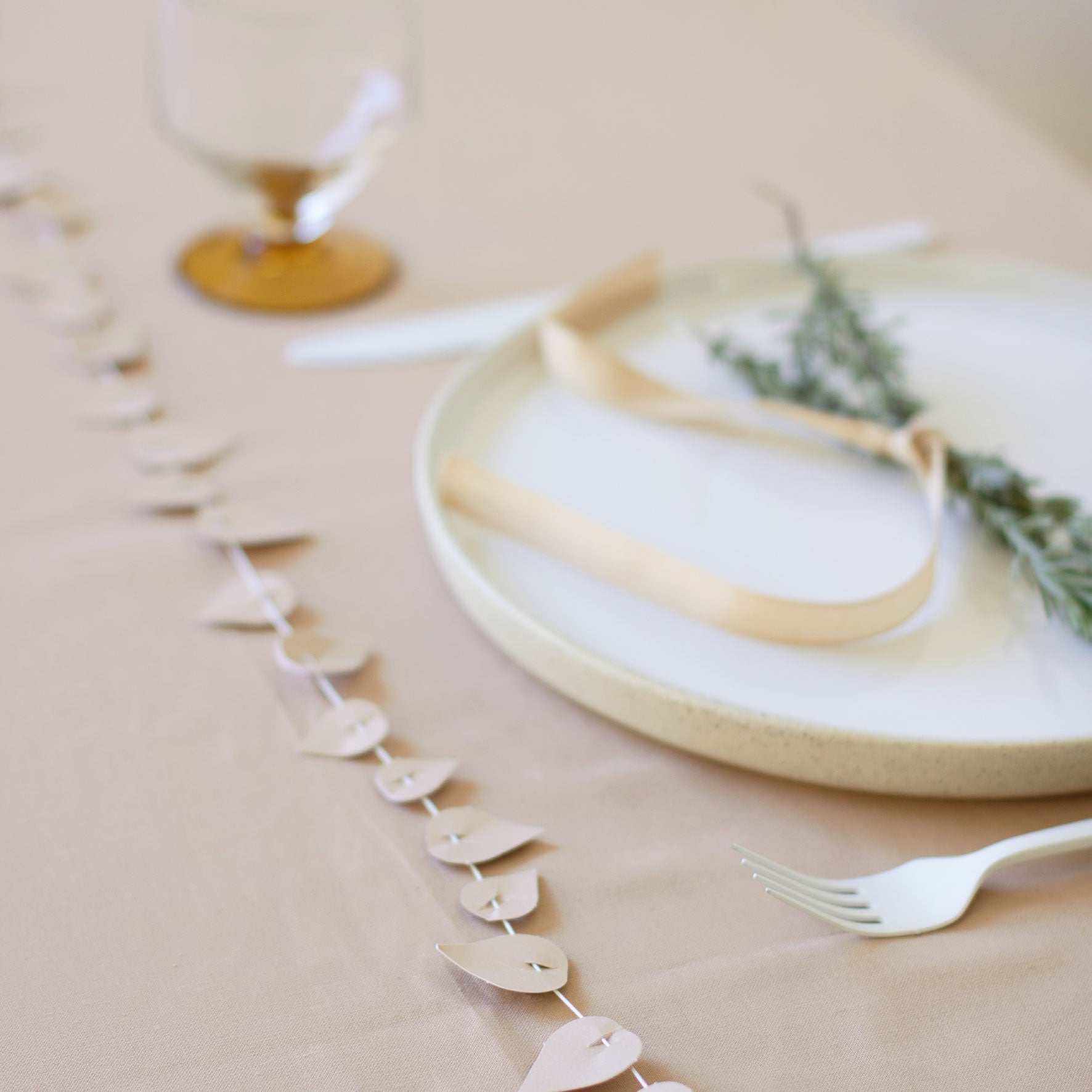 Jurianne Matter - Ornament - Twig Leaves - Blushing Beige