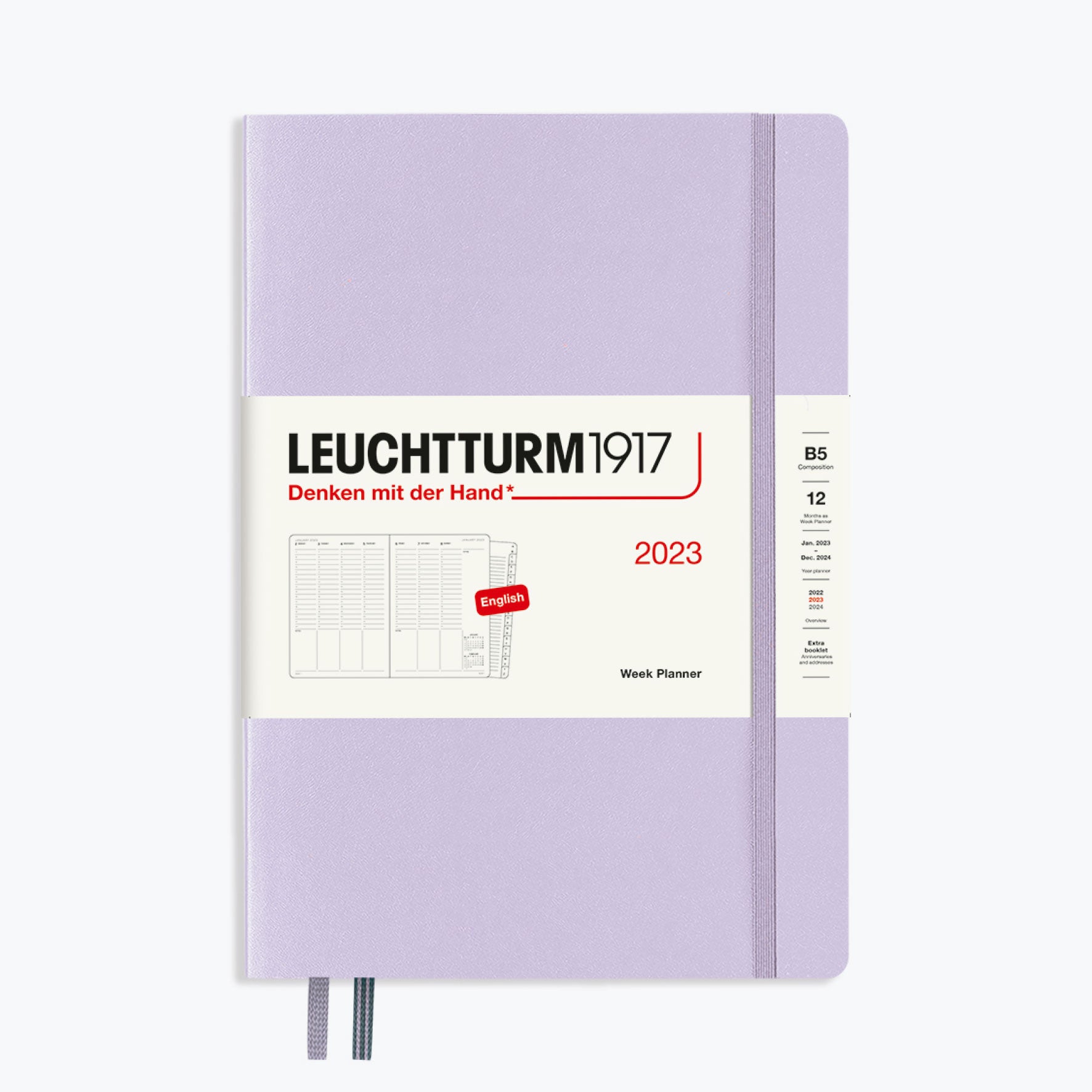 Leuchtturm1917 - 2024 Diary - Week Planner - B5 - Lilac