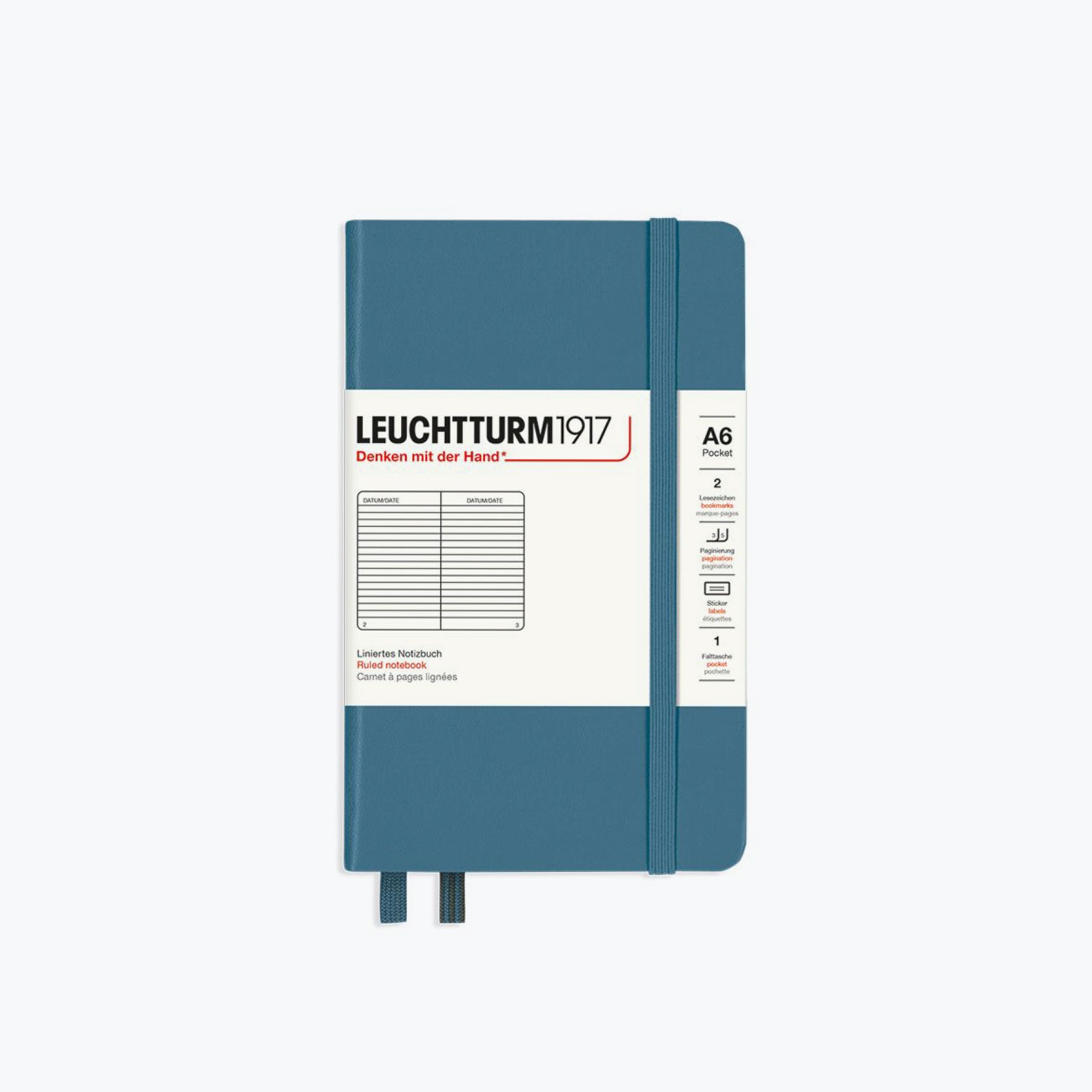 Leuchtturm1917 - Notebook - A6 - Stone Blue