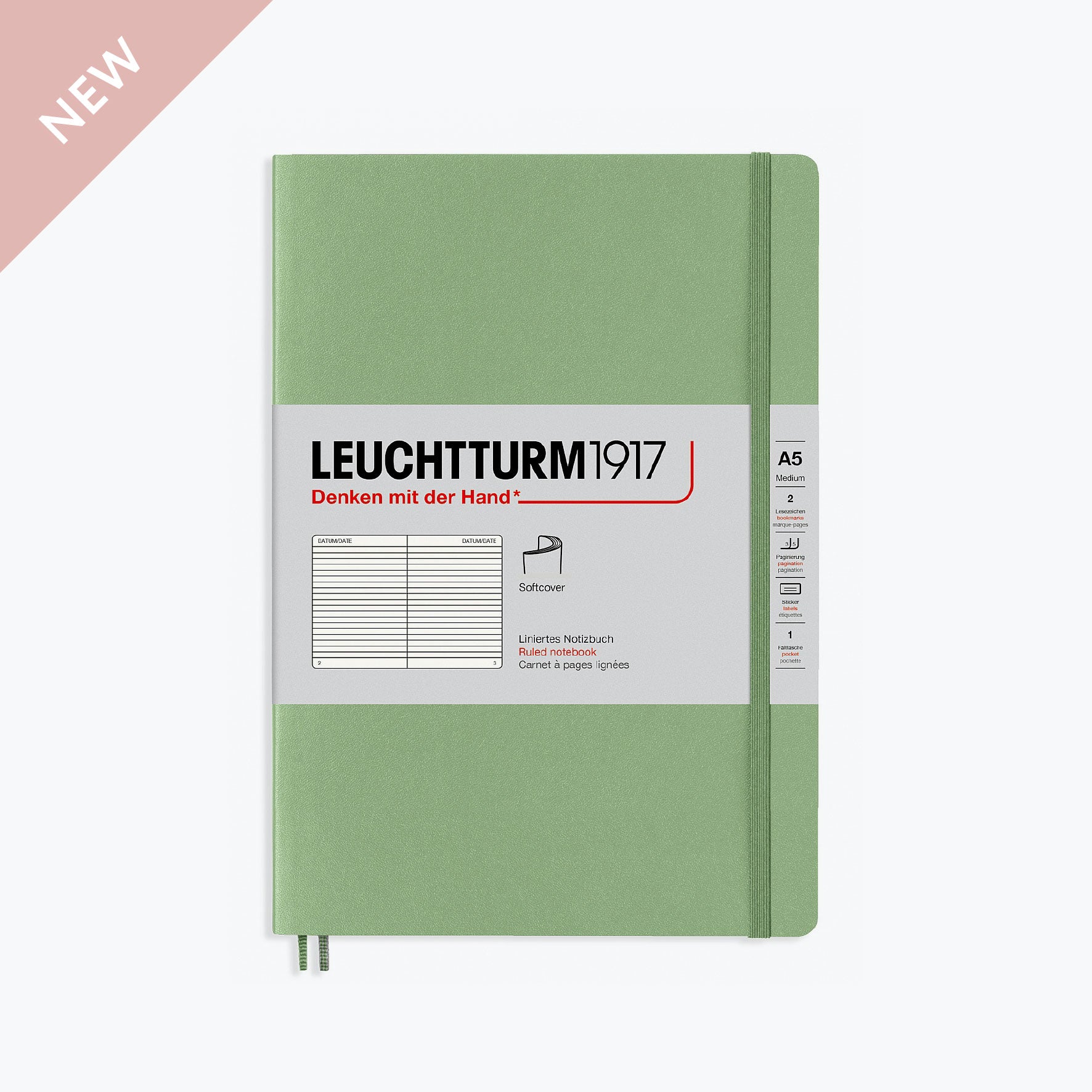 Leuchtturm1917 - Notebook - Softcover - A5 - Sage