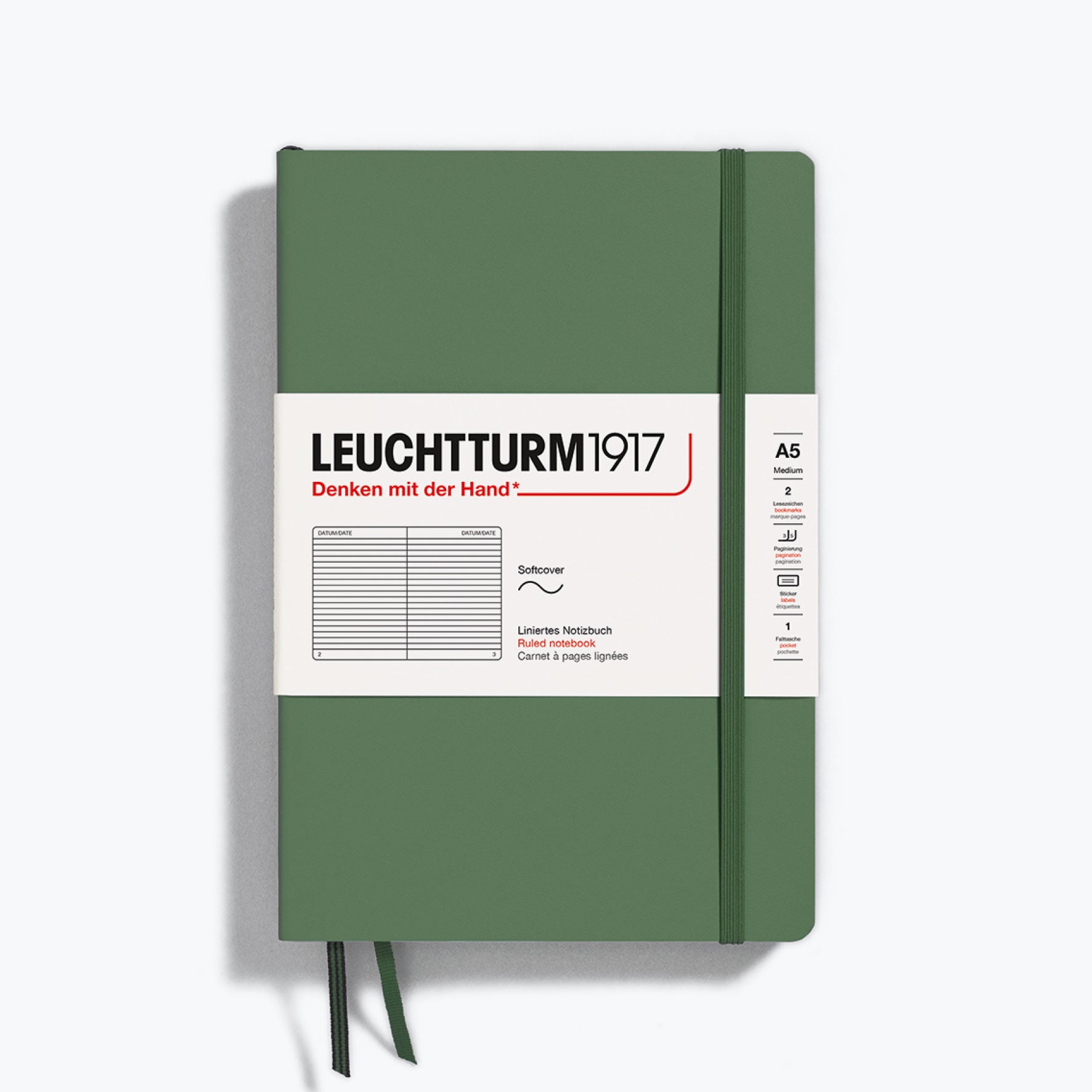 Leuchtturm1917 - Notebook - Softcover - A5 - Olive