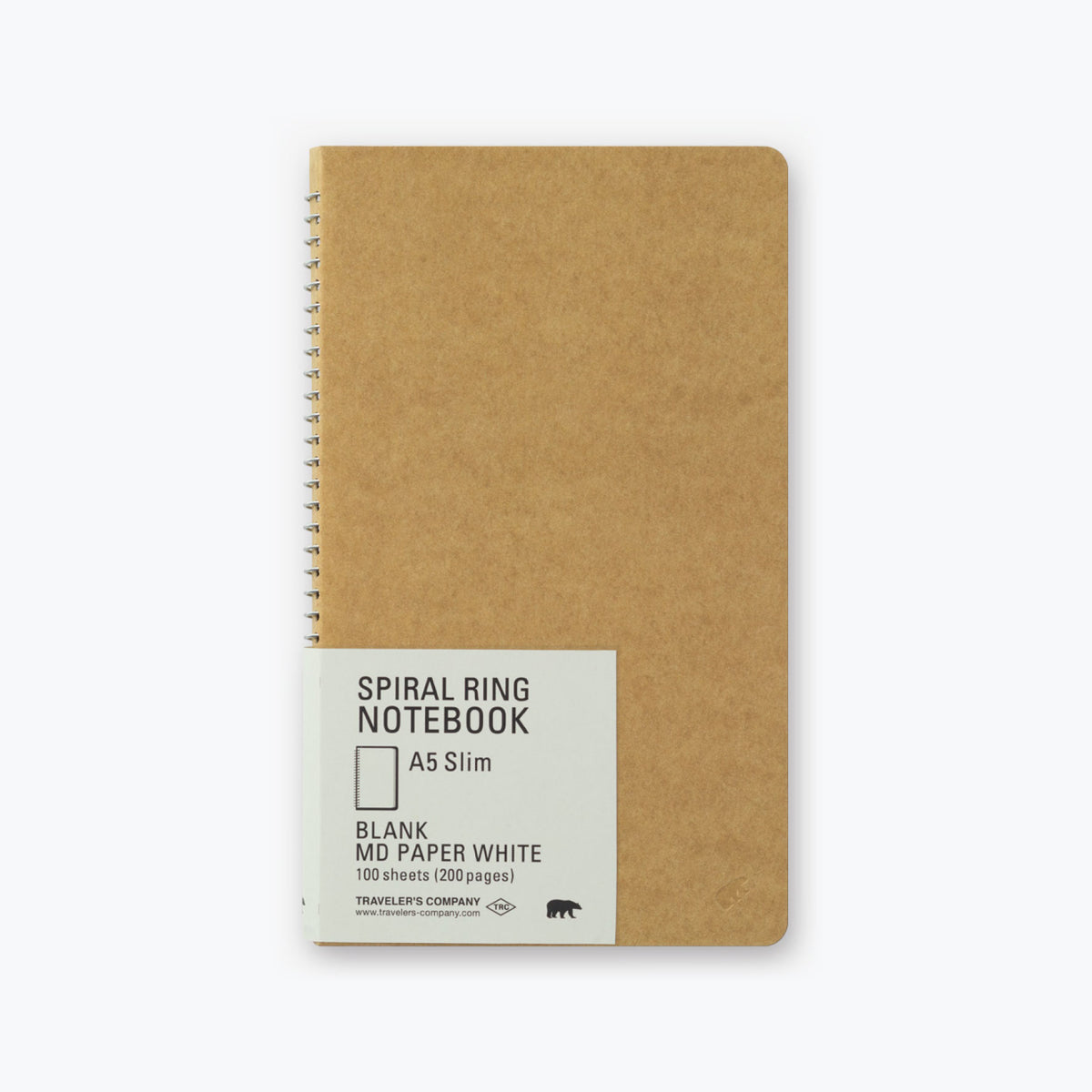 Midori - Notebook - Spiral Ring - A5 Slim - MD Paper White