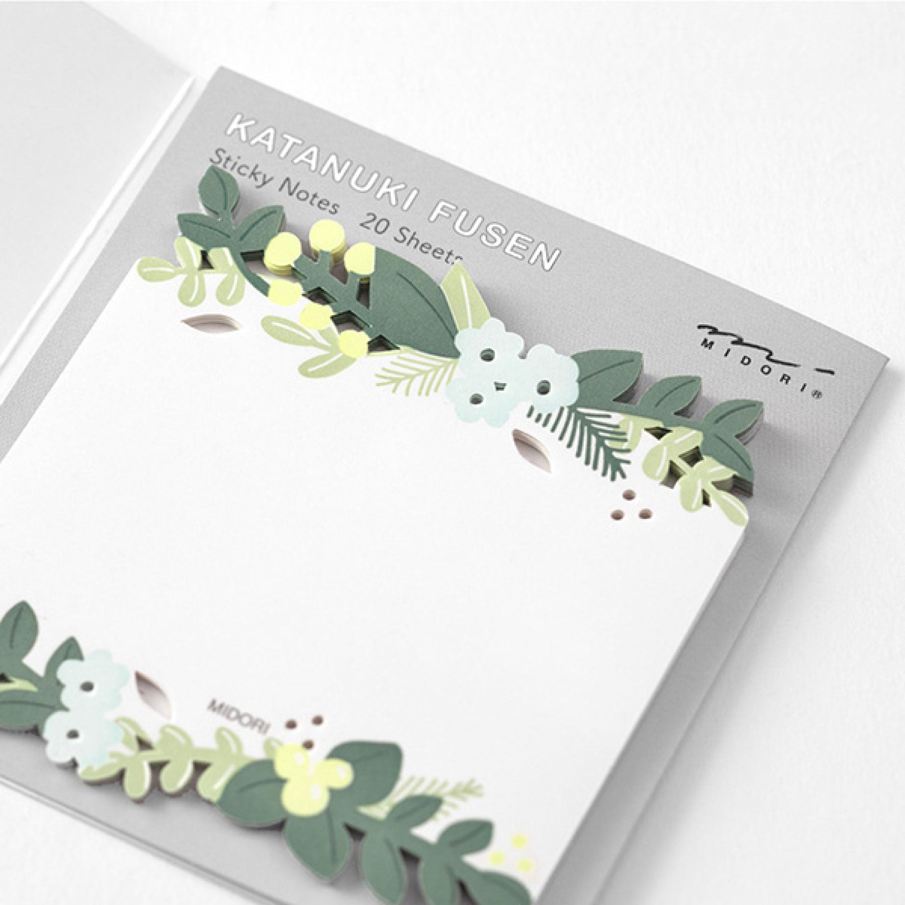 Midori - Notepad - Sticky Notes - Die-Cut - Leaves