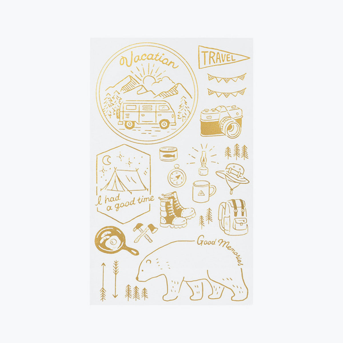 Midori - Planner Sticker - Foil Transfer - Travel