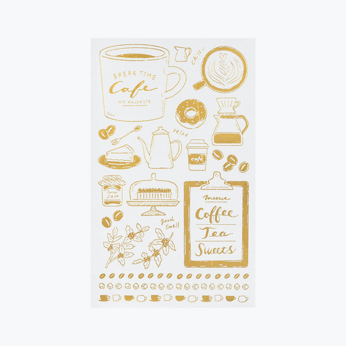 Midori - Planner Sticker - Foil Transfer - Coffee