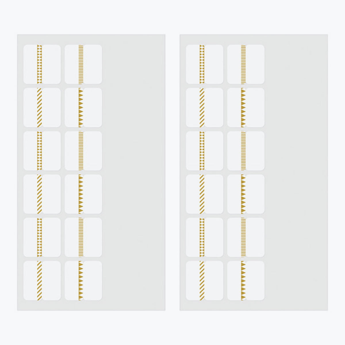Midori - Planner Sticker - Index Labels - Pattern - Gold <Outgoing>