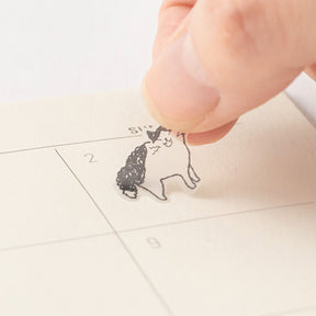 Midori - Planner Sticker - Seal Collection - Cats Sketch
