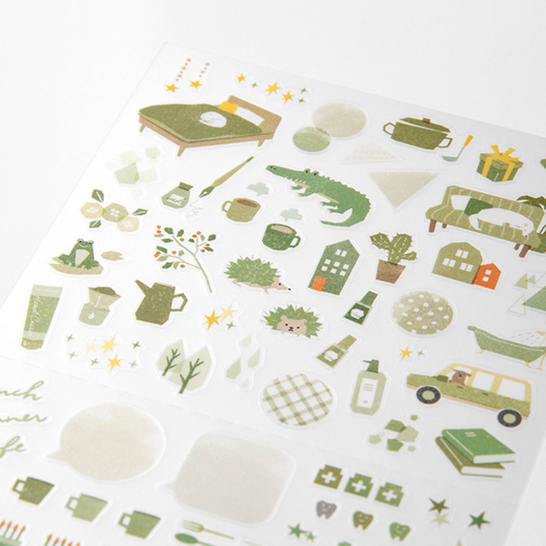 Midori - Planner Sticker - Seal Collection - Moss Green <Outgoing>