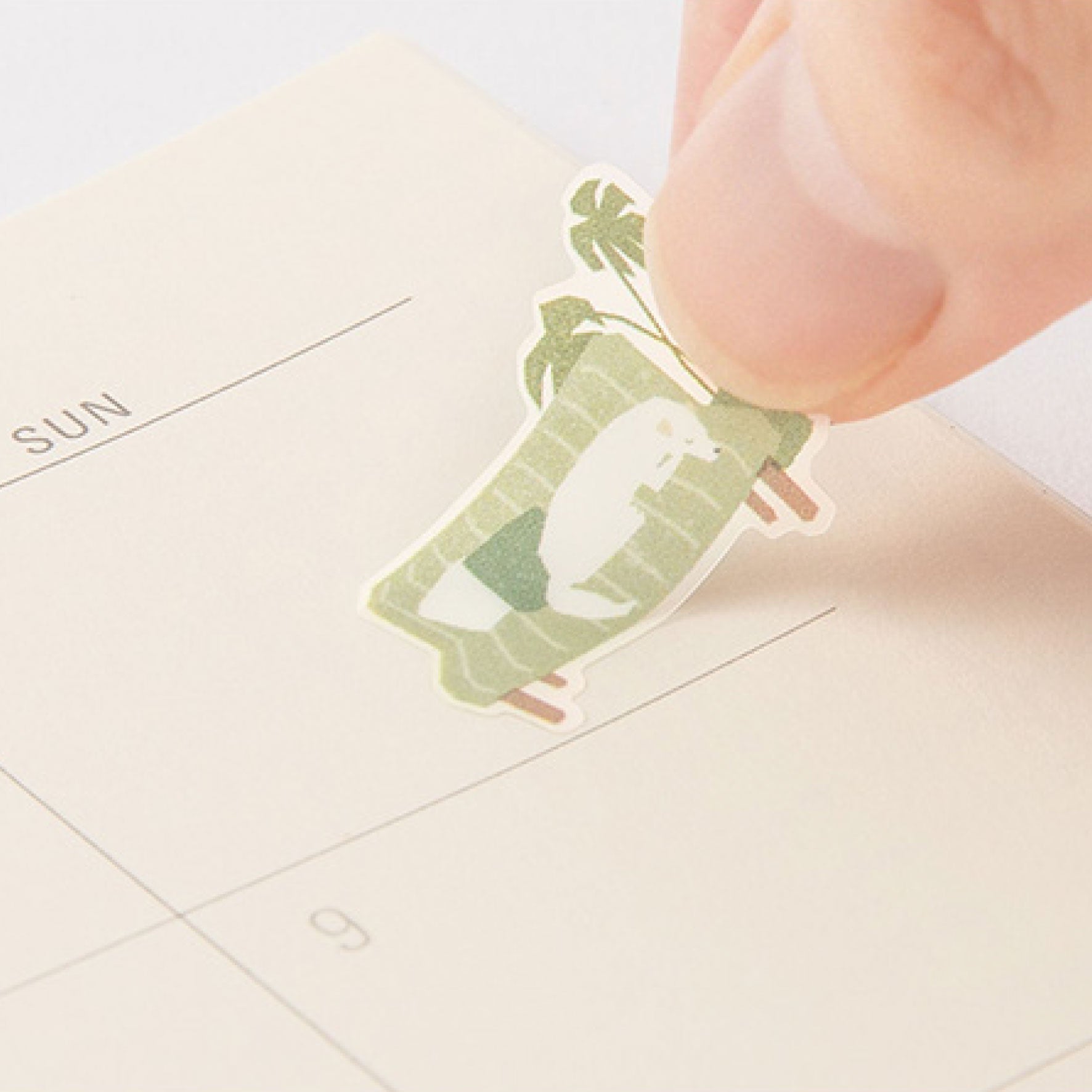 Midori - Planner Sticker - Seal Collection - Moss Green <Outgoing>
