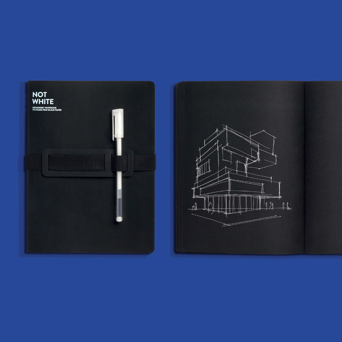 Nuuna - Notebook - Large - Not White (Black Paper)