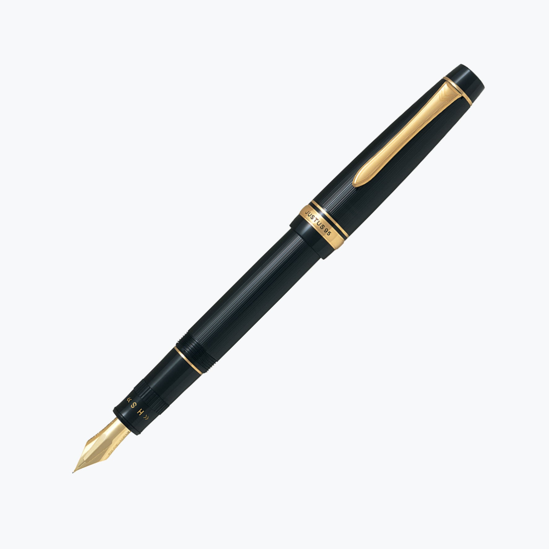 PILOT Justus 万年筆 黒 Pilot | Justus 95 Fountain Pen | Black | Australian Stationery
