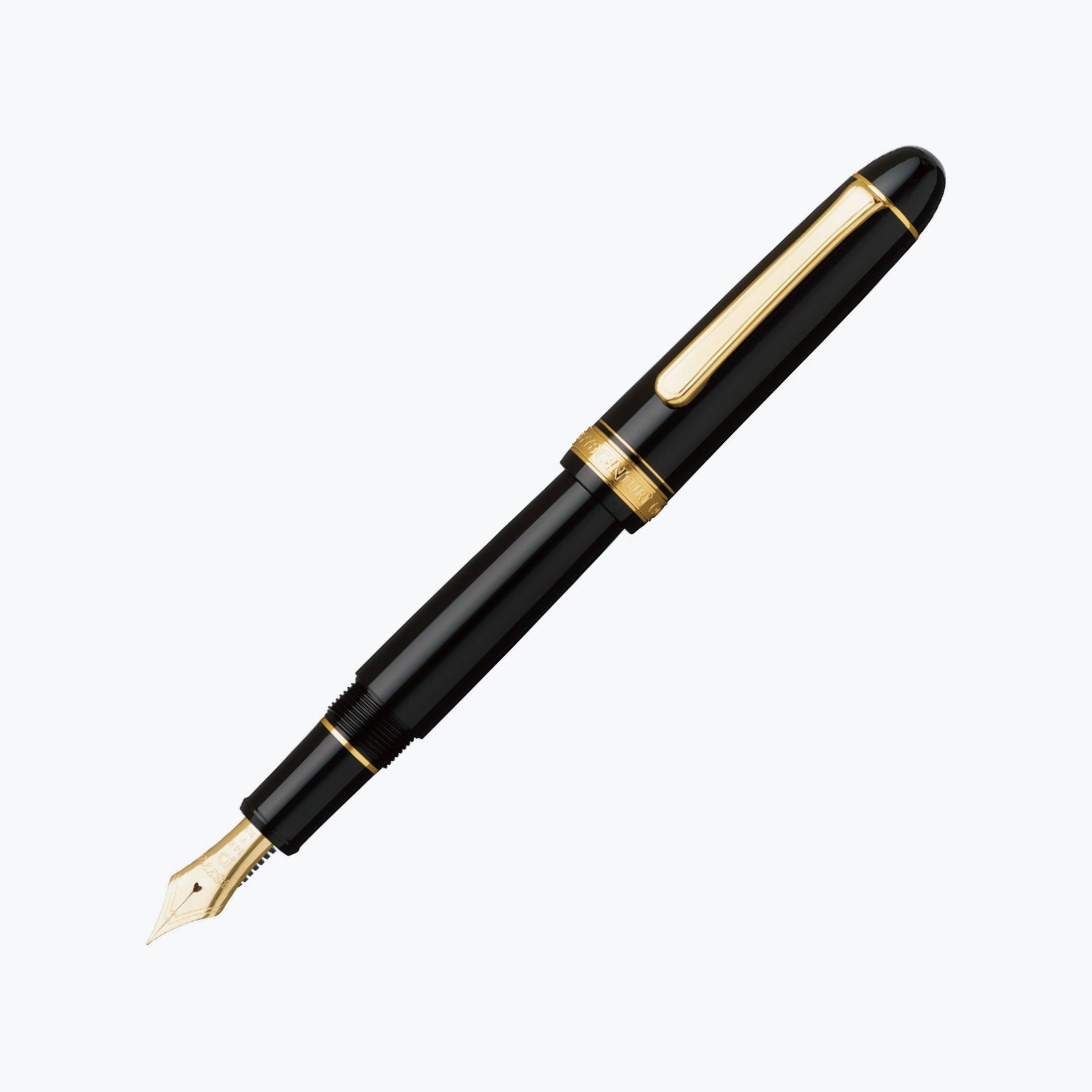 Platinum | #3776 Century Fountain Pen Black in Black (Gold