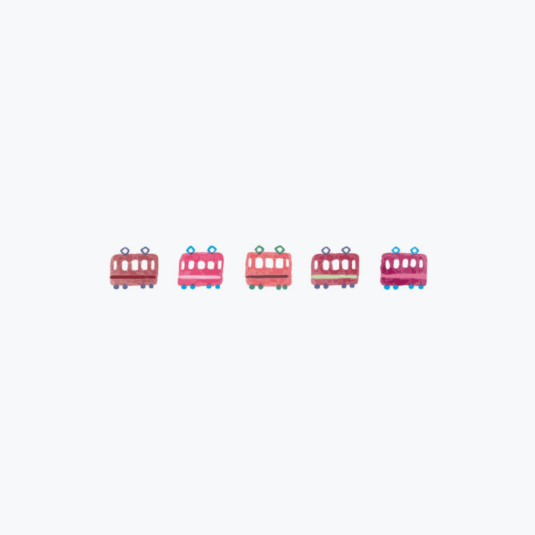 Plus - Washi Tape - Deco Rush 2022 - 6mm - Trams <Outgoing>