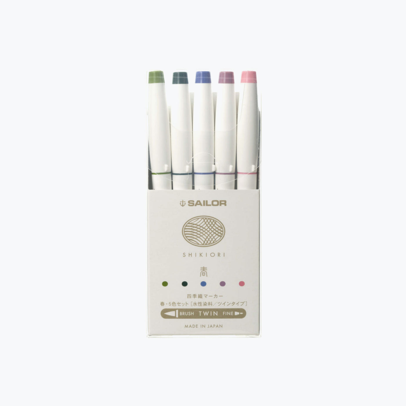 Box of 5 Sailor Shikiori Spring brush pens