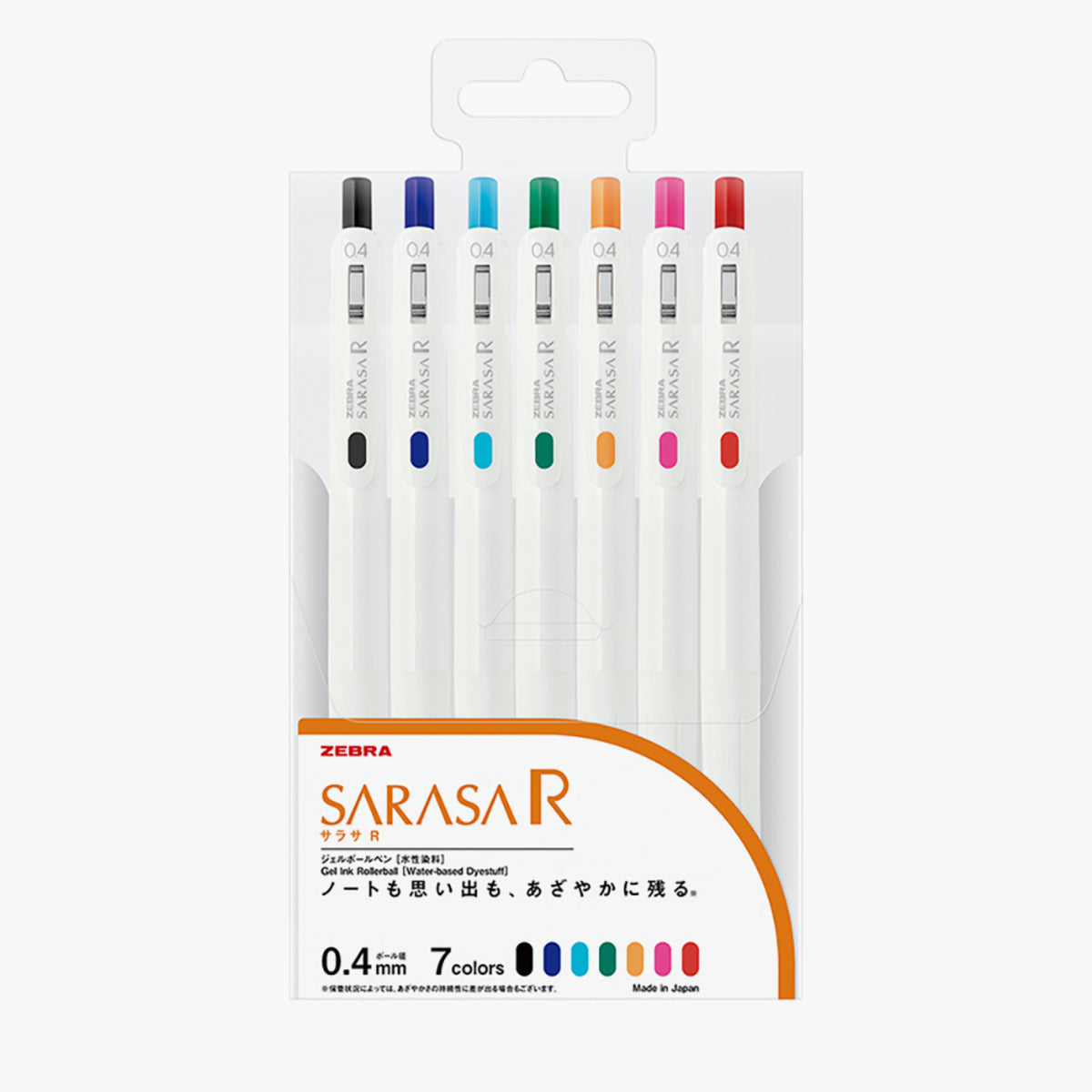 Zebra - Gel Pen - Sarasa R - 0.4mm - Set of 7