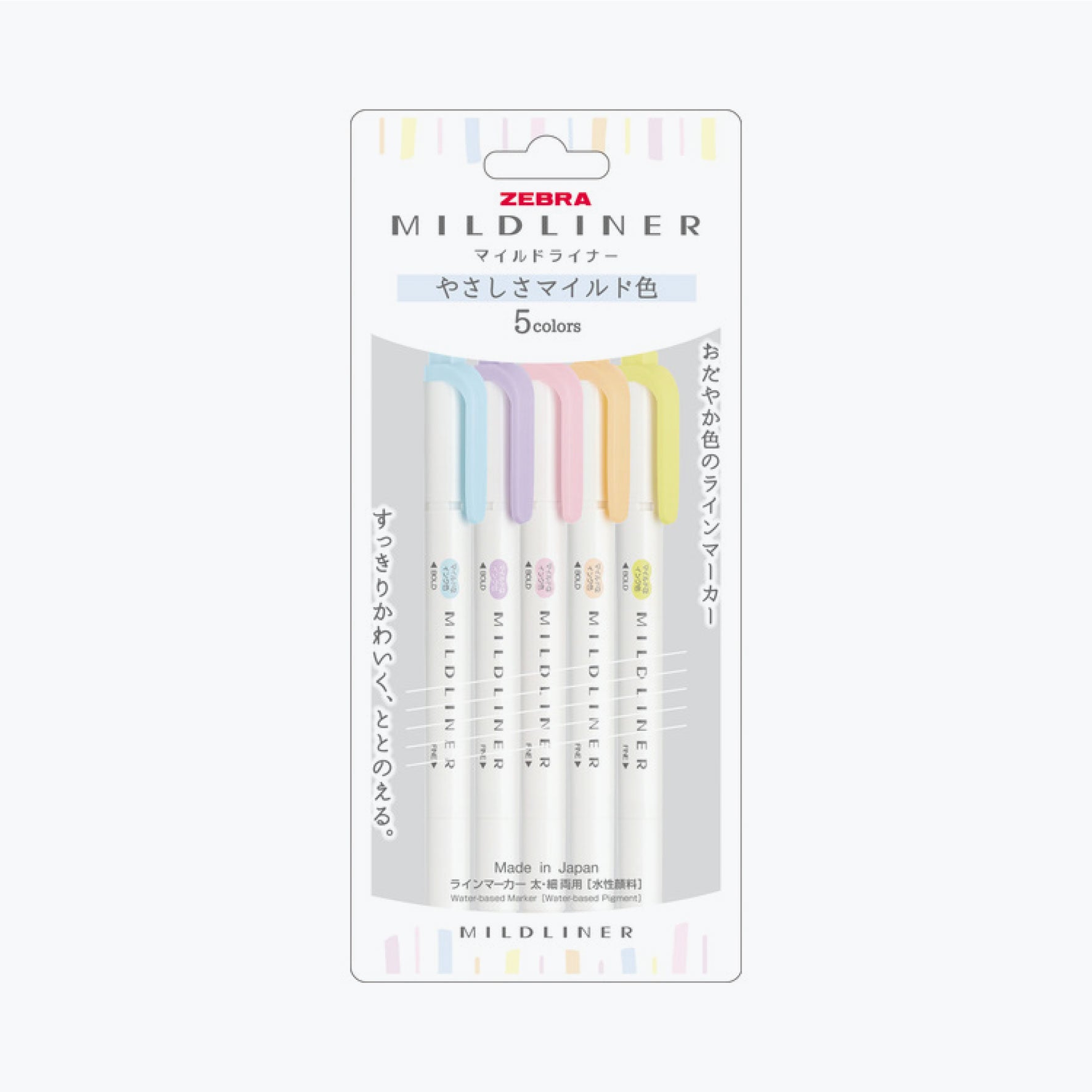 Zebra Highlighter Mildliner Gentle Set Bookbinders Design
