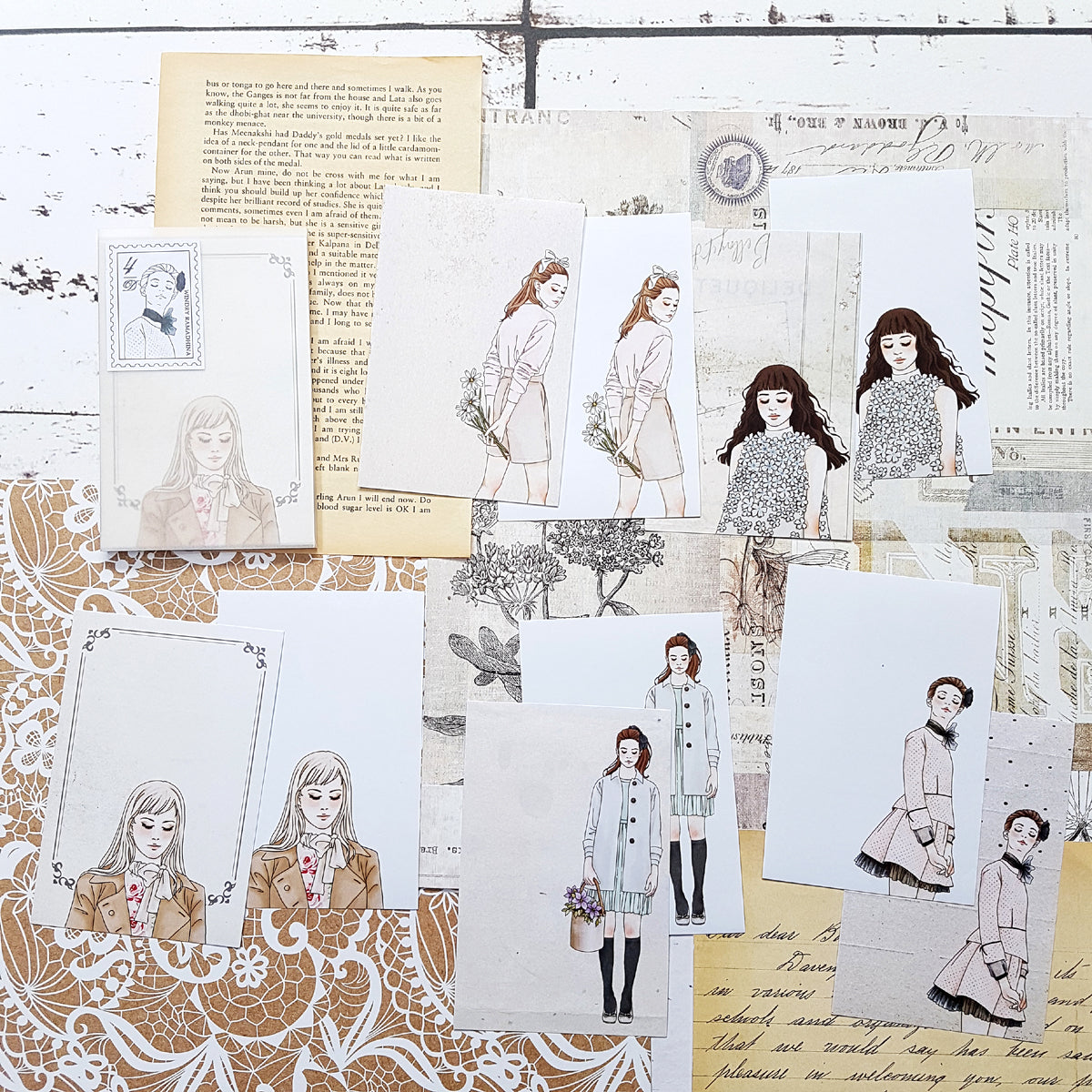 Windry R. - Note Paper Set - Dolls