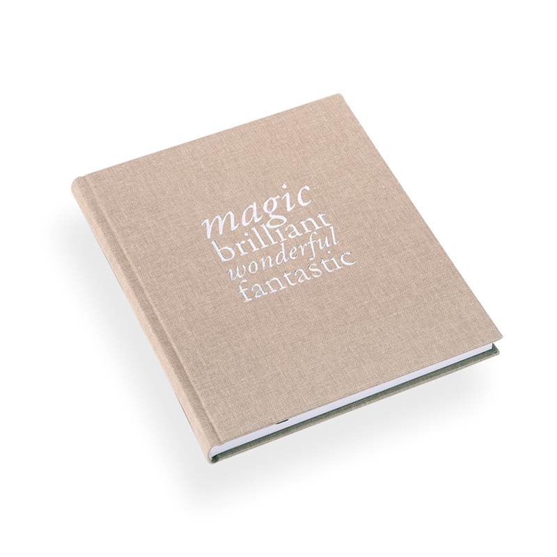 Bookbinders Design - Cloth Notebook - Quote - Magic Brilliant - Sandbrown <Outgoing>