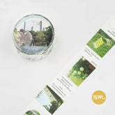 Photo collage BGM washi tape with urban scenes