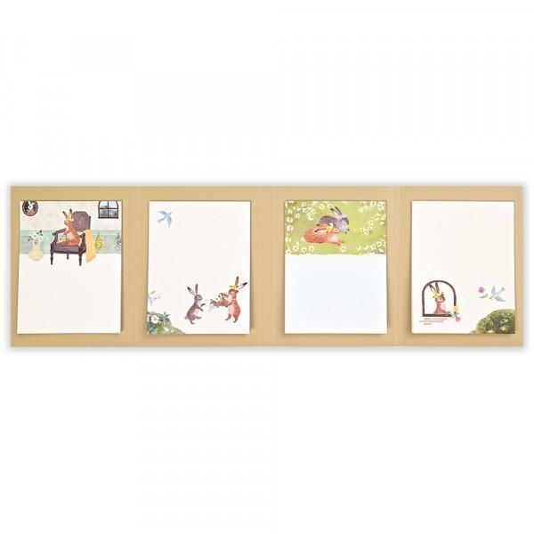 NB Japan - Sticky Notes - Ressa - Rabbit With Flowers