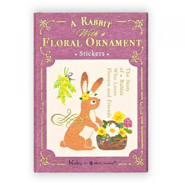 NB Japan - Flake Stickers - Ressa - Rabbit With Flowers