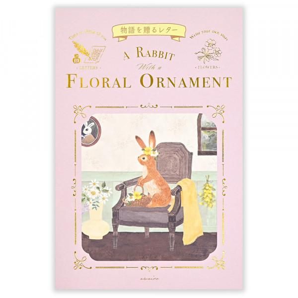 NB Japan - Letter Set - Ressa - Rabbit With Flowers