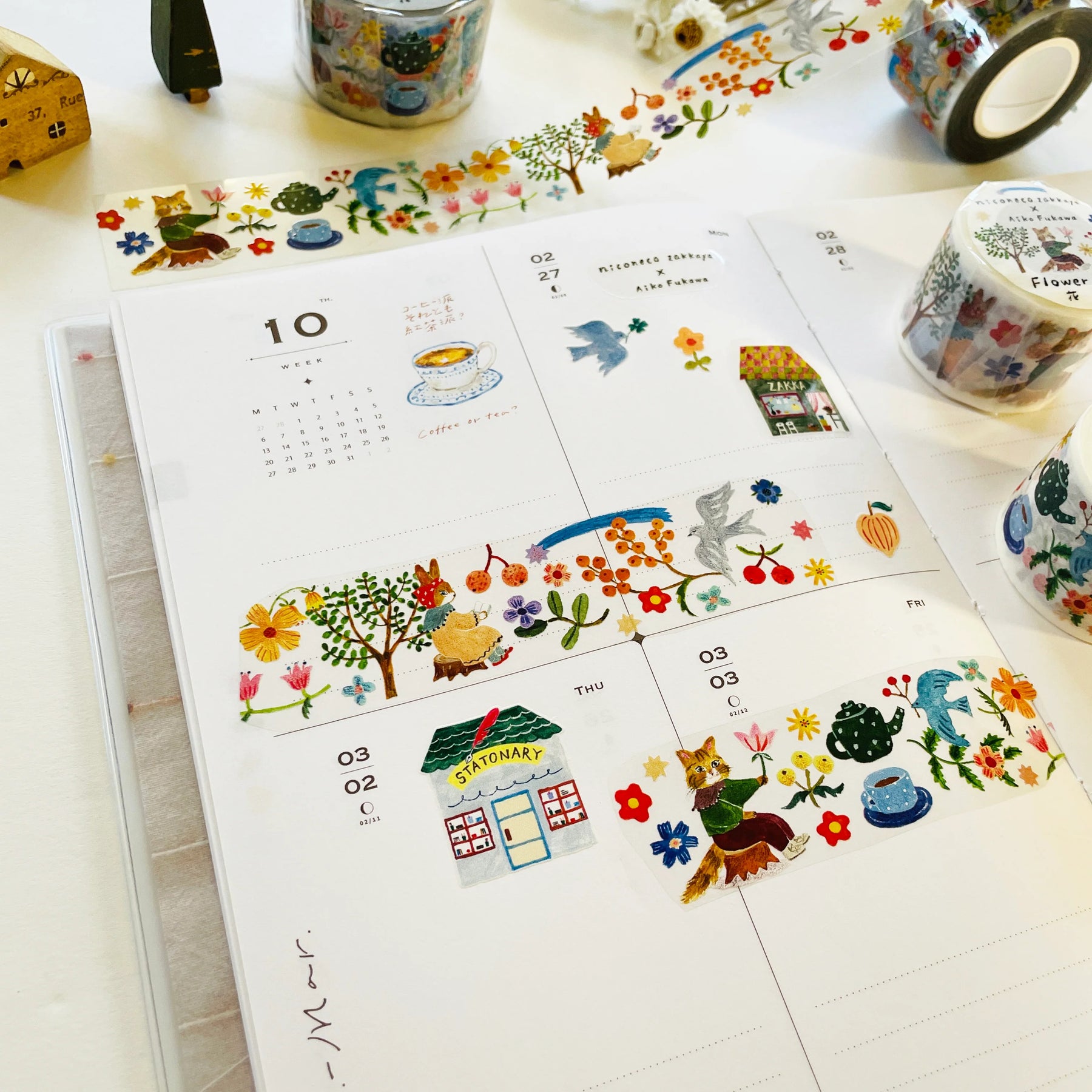 Niconeco Zakkaya - Washi Tape - Flower Field