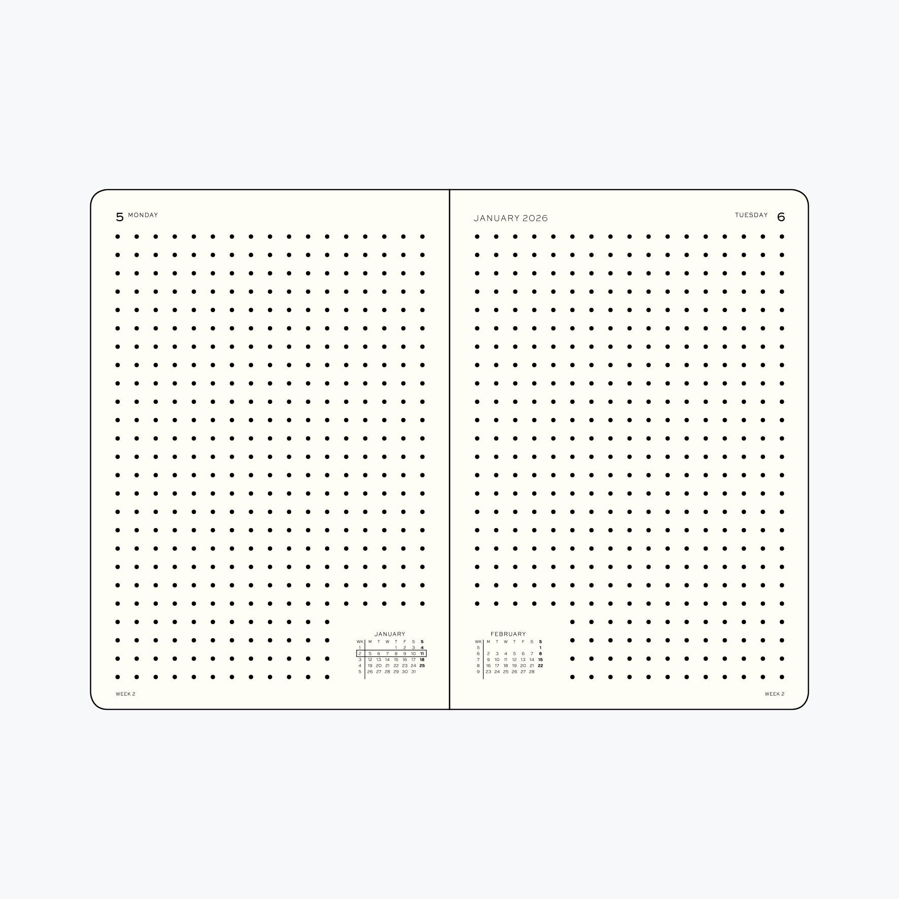 Leuchtturm1917 - 2026 Diary - Daily Dotted - A5 - Rising Sun