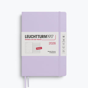 Leuchtturm1917 - 2026 Diary - Weekly Notebook - A5 - Lilac (Hard)