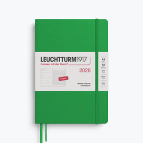 Leuchtturm1917 - 2026 Diary - Weekly Notebook - A5 - Spring Leaf (Hard)
