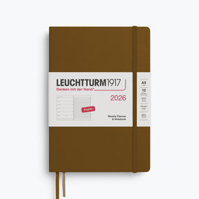 Leuchtturm1917 - 2026 Diary - Weekly Notebook - A5 - Spice Brown (Hard)