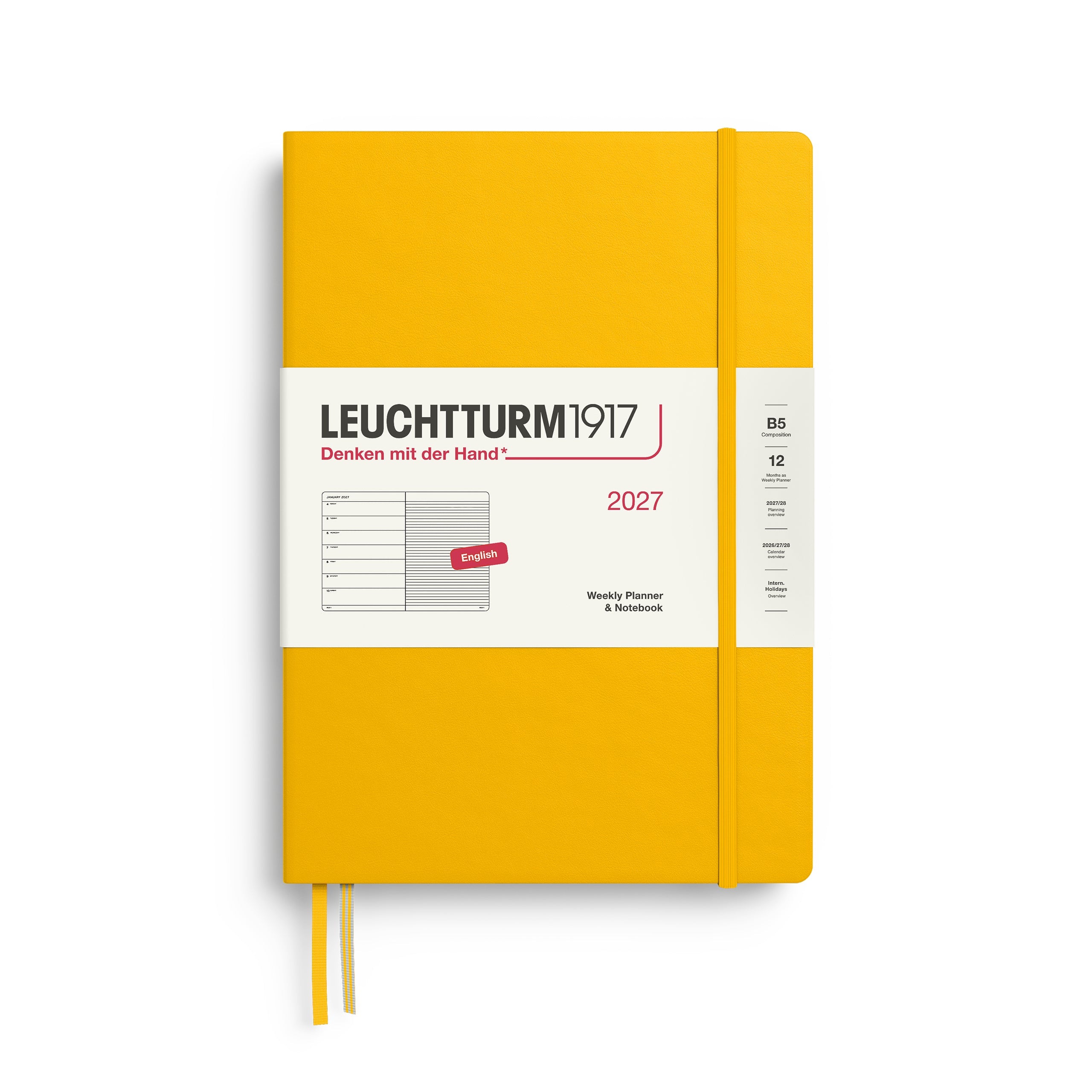 Leuchtturm1917 2027 B5 Sunflower Weekly Notebook diary