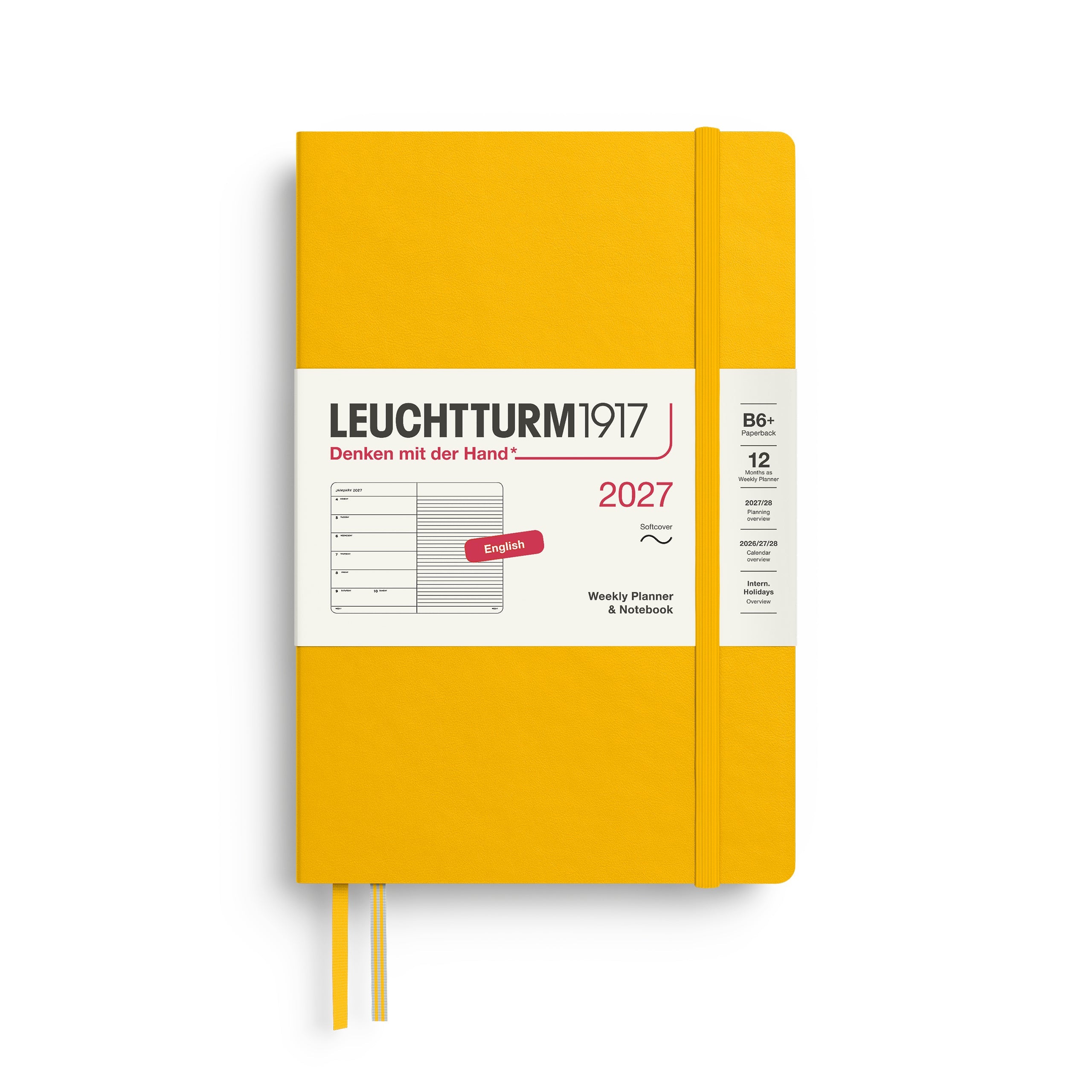 Leuchtturm1917 2027 B6+ Sunflower Weekly Notebook diary