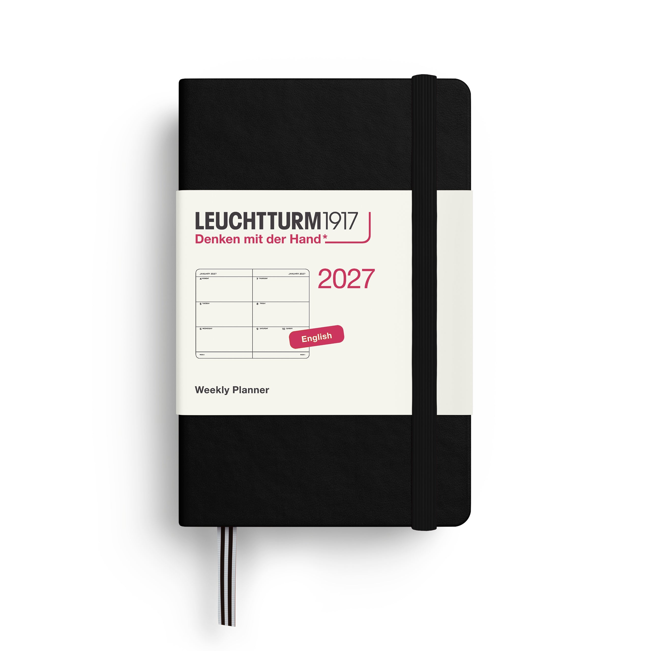 Leuchtturm1917 2027 A7 Black Weekly Planner diary