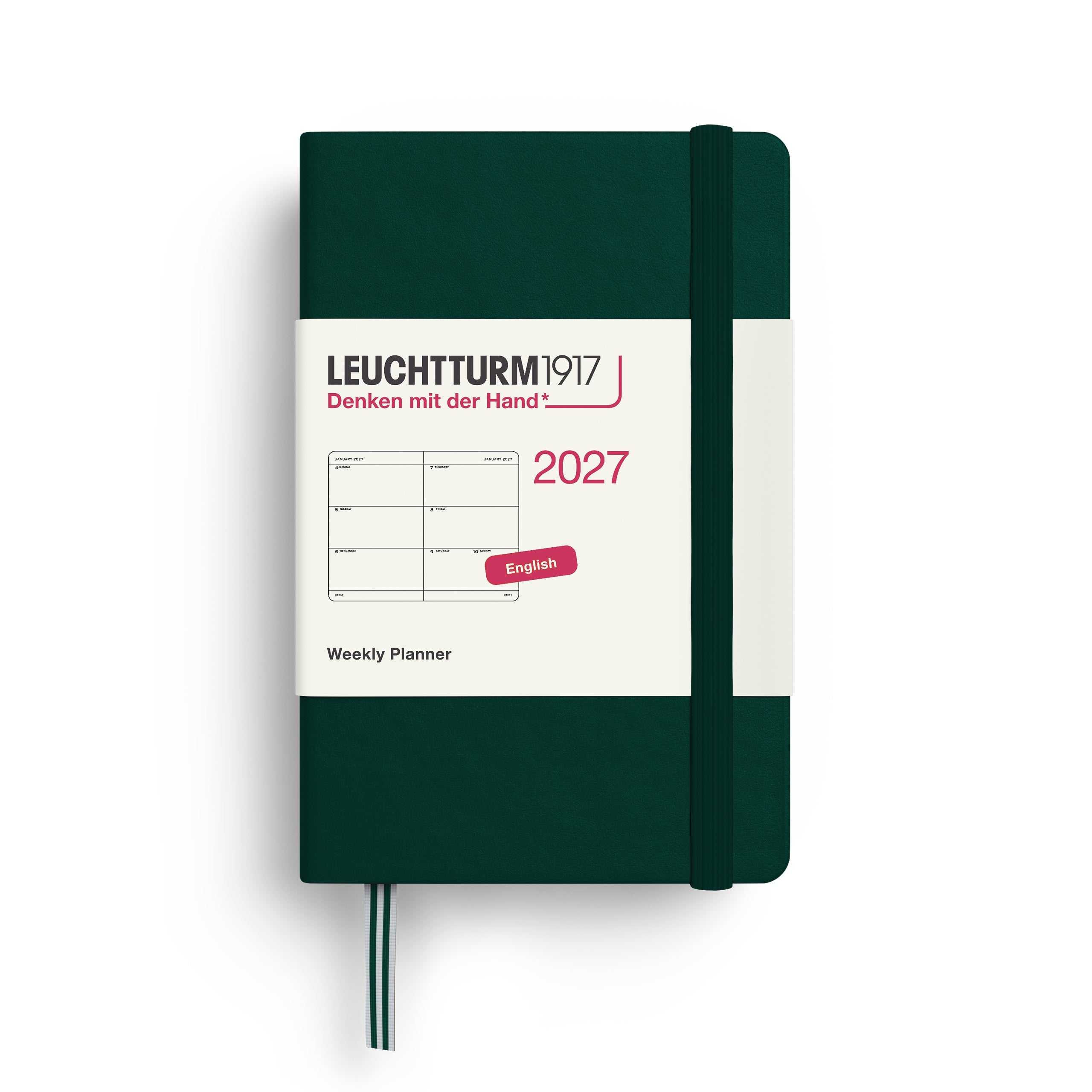 Leuchtturm1917 2027 A7 Forest Green Weekly Planner diary